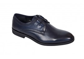 Pantofi barbati, casual, din piele naturala, bleumarin, Rome - 177BL